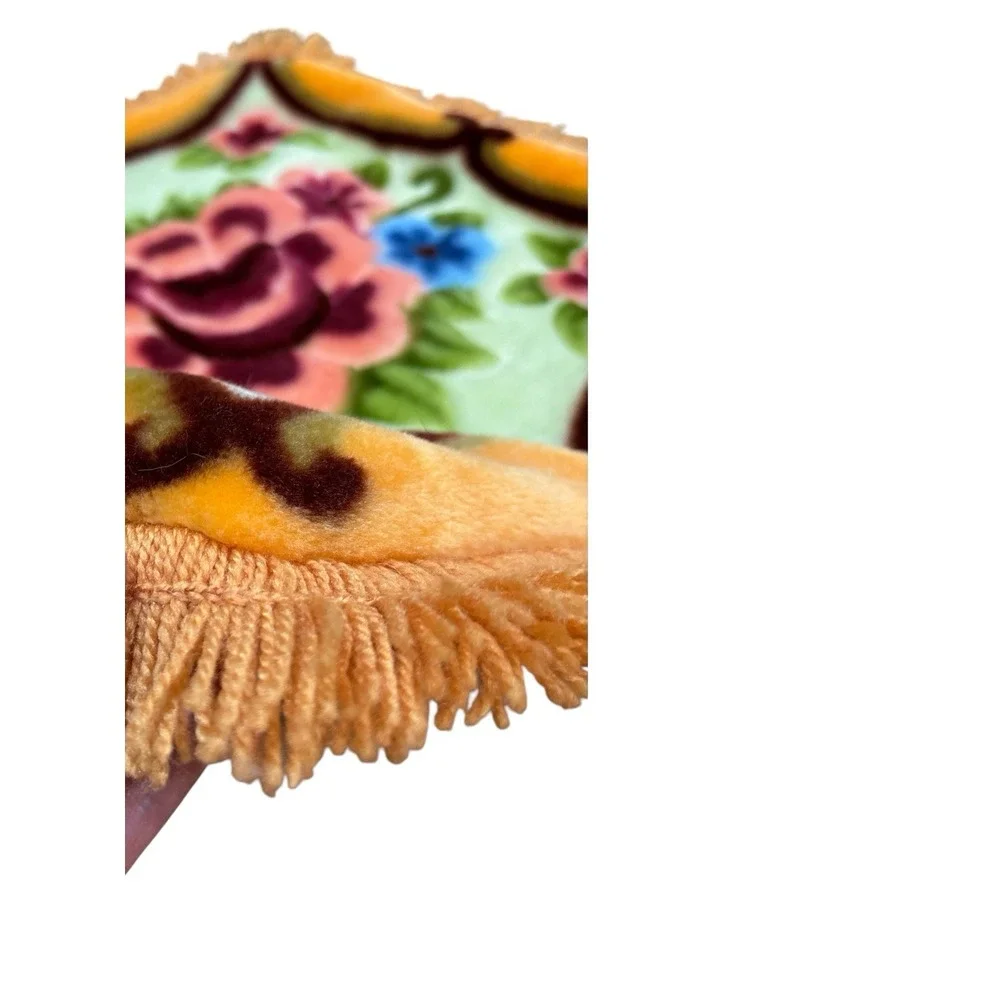 Retro floral plush throw pillow covers 18
